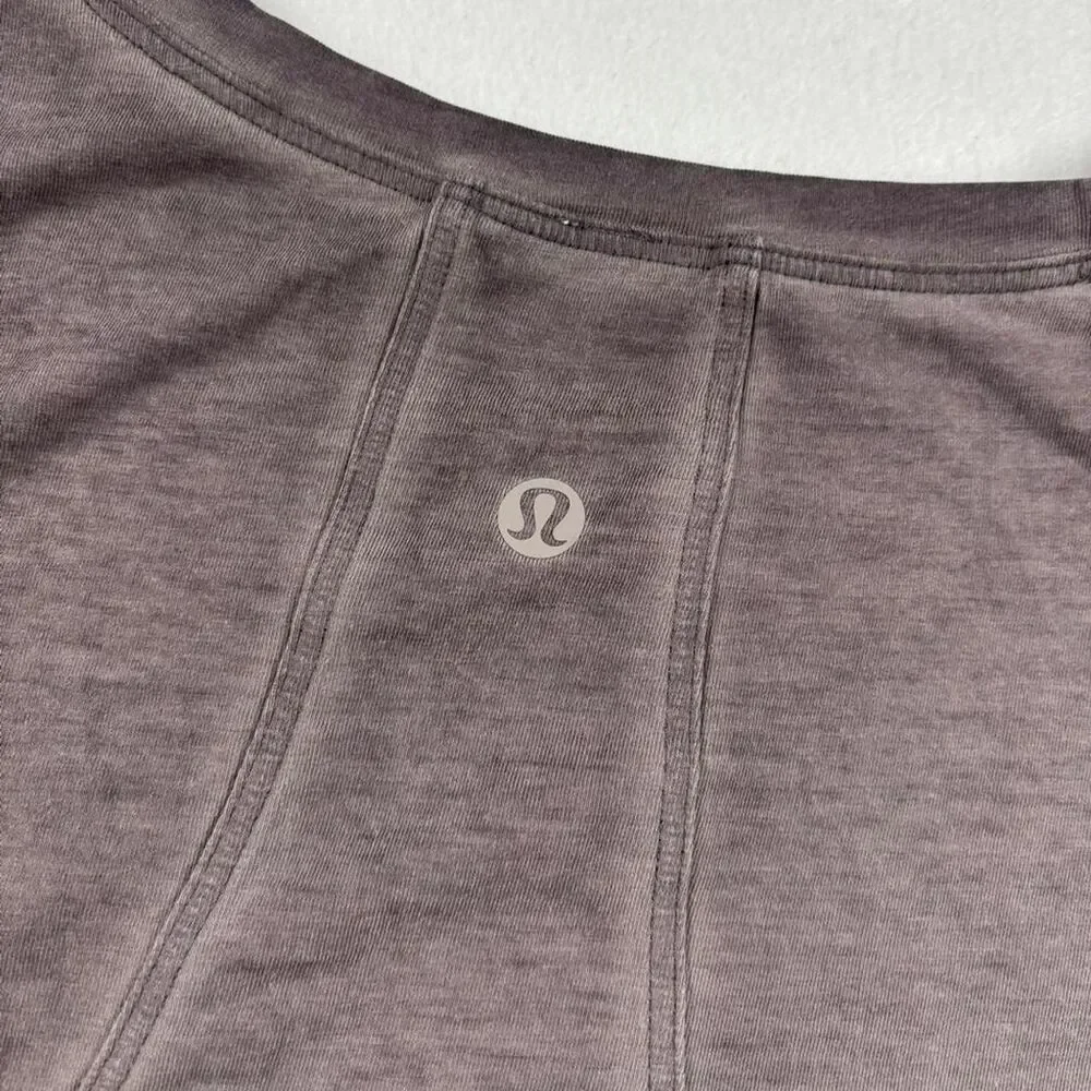 Lululemon Grey Cropped Tank Top Size 10 | Athletic Workout